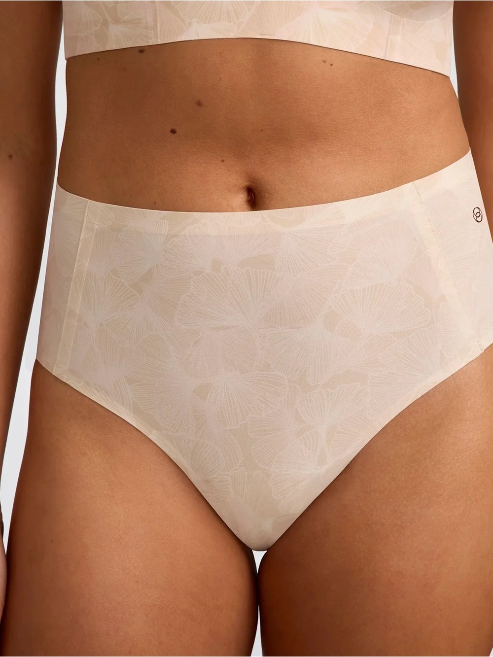 NWT Evelyn & Bobbie High-Waisted Retro Bikini in Champagne Ginkgo - Size 16-24